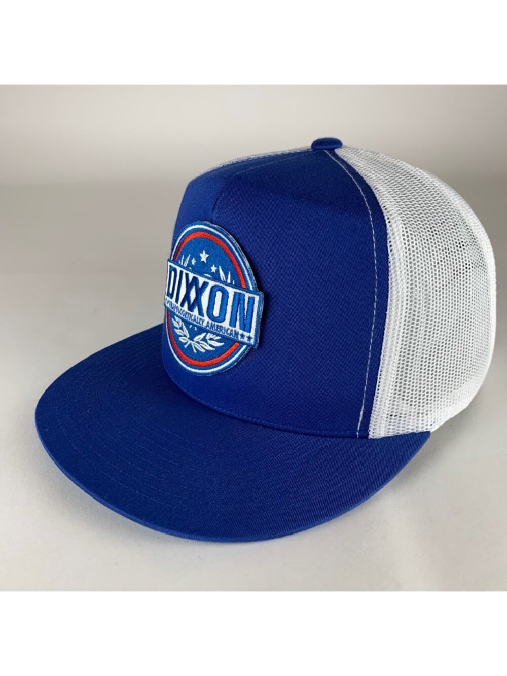 Dixxon Flannel Co Blue White Unapologetically American Snapback Trucker Hat